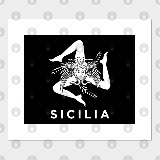 Sicilian Pride Sicilia Sicilian Flag Trinacria Sicilian Posters And Art Prints Teepublic